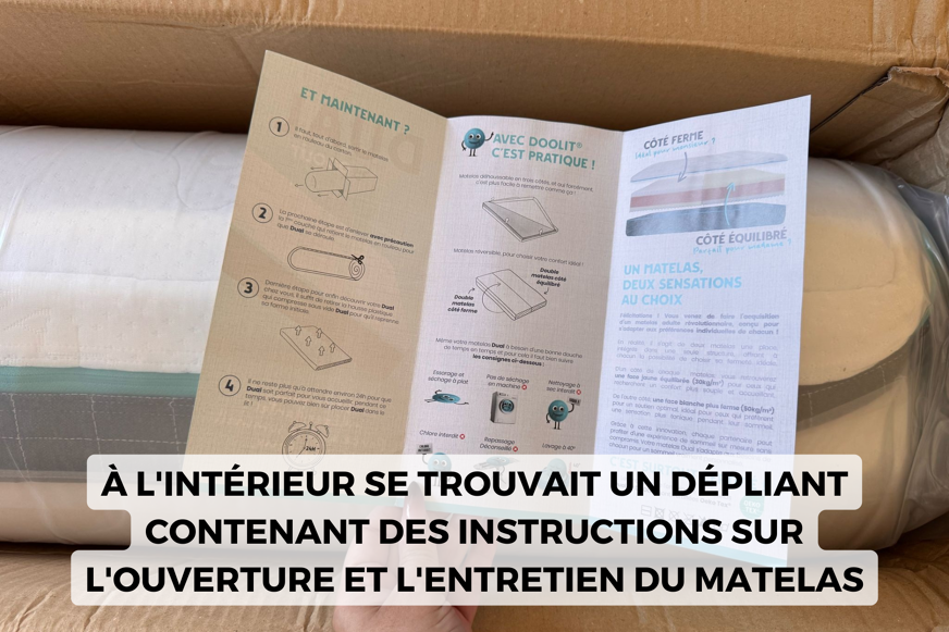 doolit dual matelas message